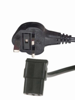 Netzkabel, UK Stecker L-förmige Kaltgerätedose