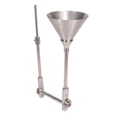 Polarimeterröhre, XPC, Trichter, Edelstahl Kieselglasfenster, 100 mm