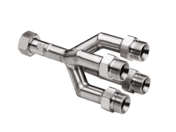4fach-Verteiler M24x1,5, 1x M24x1,5 innen auf 4x M24x1,5 außen