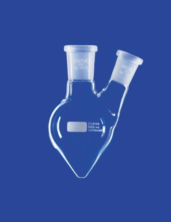 Zweihals-Spitzkolben 50 ml MH NS 19/26, SH NS 14/23