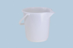 Industrie-Eimer 17 L, natur rund, mit Ausguss, HD-PE