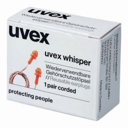 Geh&ouml;rschutzst&ouml;psel whisper mit Kordel in Minibox VE=50 Paar