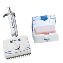Eppendorf Research® plus Move It®, 12-Kanal, 4,5-9 mm Konenabstand, variabel, inkl. epT.I.P.S.®-Box 2.0 mit 384 Pipettenspitzen