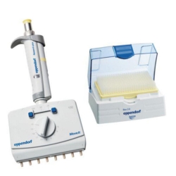 Eppendorf Research® plus Move It®, 8-Kanal, 4,5-14 mm Konenabstand, variabel, inkl. epT.I.P.S.®-Box 2.0 mit 384 Pipettenspitzen