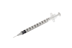 BD Plastipak Spritzen 1 ml, PP, eingeschwei&szlig;te Kurzschliffkan&uuml;le, 27 G 3/8", 0,40 x 10 mm, gamma-sterilisiert, VE=100