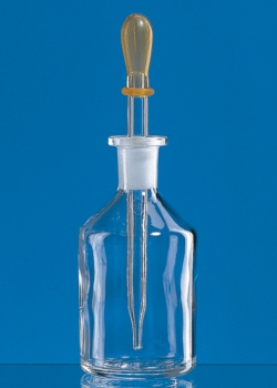 Tropfflasche 50ml, Natron-Kalk-Glas mit Tropfpipette, mit Gummih&uuml;tchen