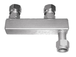 2-fach Verteiler M16x1 innen auf 2 x M16x1 außen