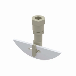 Zusatzfl&uuml;gel f&uuml;r R&uuml;hrwellen, PTFE, Halbmond